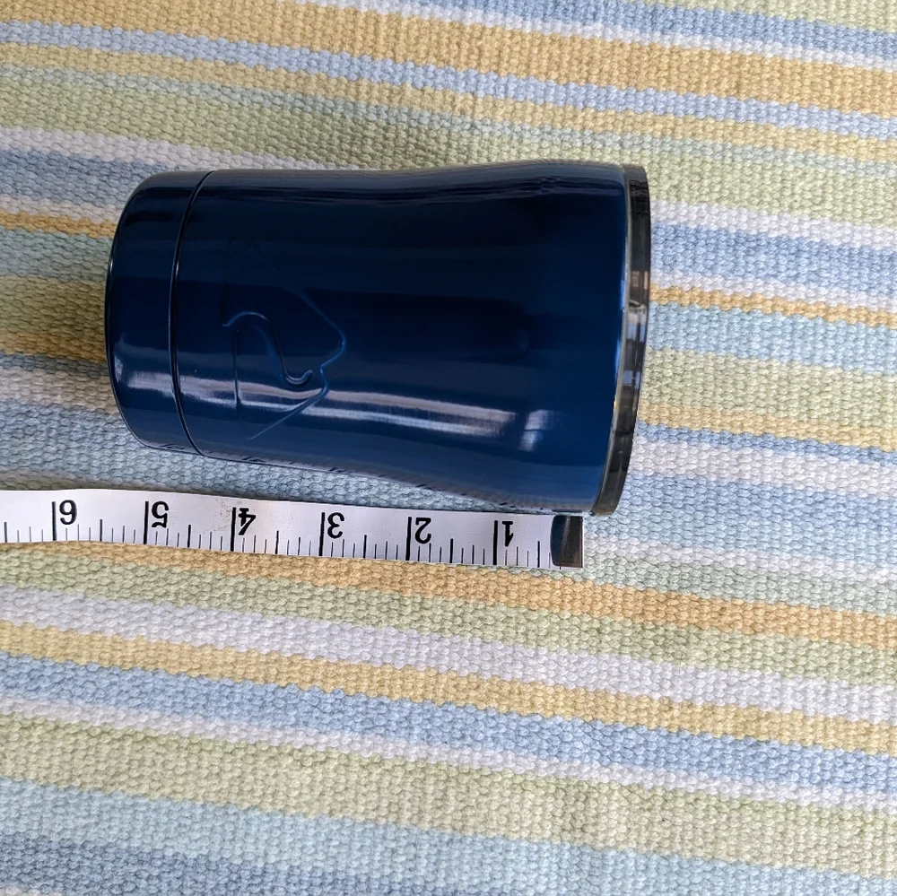 Insulated blue travel tumbler